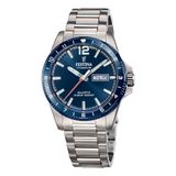 Festina F20698/2 Heren Horloge - Mineraalglas - Titanium/Staal - Zilverkleurig - Ø 43 mm - Quartz - Vouw/Vlindersluiting - 10 ATM