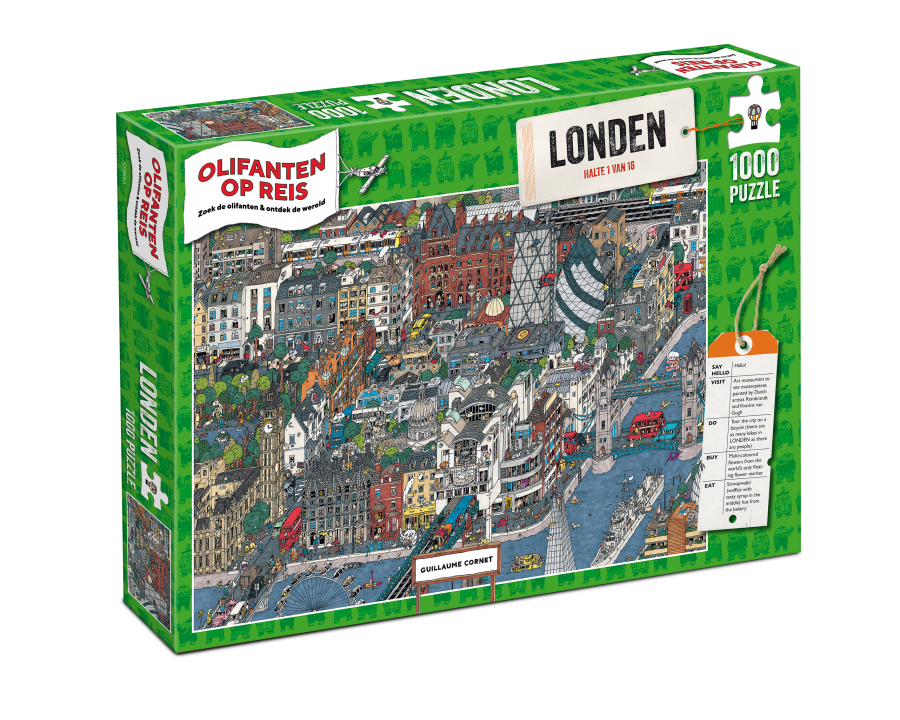 Tucker's Fun Factory Olifanten op Reis - Londen Puzzel (1000 stukjes)