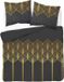 Literie Satin literie 140x200cm Noir Or 5225a