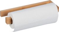 Merkloos Relaxdays Keukenrolhouder bamboe keukenrolhouder zonder boren H x D 3 x 31 x 9 cm naturel