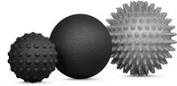 Trex Sport TX-003MSA - Massageballen - EPP - 3 stuks - 6–7 cm - Zwart