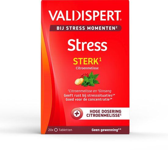 Valdispert Stress Sterk - Citroenmelisse & Ginseng - 20 tabletten