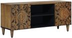 vidaXL meuble TV marron 105 x 33,5 x 46 cm bois de manguier massif