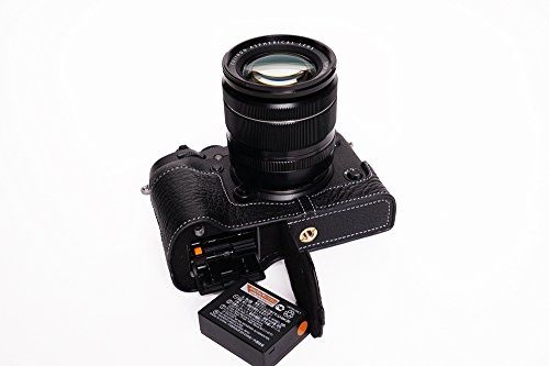 TP Handgemaakte Echt Lederen Half Camera Case Camera Tas voor FUJIFILM XT3 X-T3 XT2 Zwarte Onderkant Open