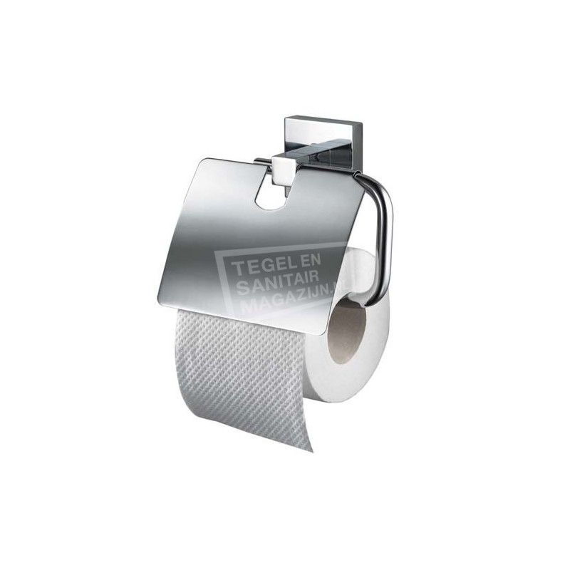 Haceka Mezzo Closetrolhouder met klep chroom