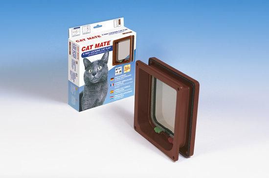 Catmate kattendeur 235 - Bruin met vierwegsluiting