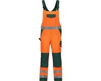 DASSY Hogezichtbaarheidsbretelbroek met kniezakken - FLUO-ORANJE/FLESSENGROEN - Maat 62