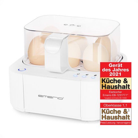 EMERIO EB-115560.14 Eierkoker - Wit - 6 Eieren - 400W