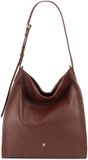 DuDu Luxe Leren Dames Shopper Schoudertas Bruin