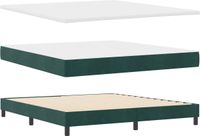 vidaXL Boxspringbed met hoofdeinde Donkergroen 200 x 180 cm Fluweel