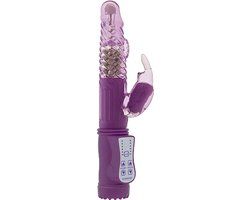 GC Vibrerende Rabbit Vibrator - Paars - Met ribbels/met nopjes - 26.50 cm