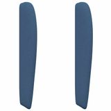 vidaXL Hoofdbord oor Blauw 80 x 23 x 6 cm Stof