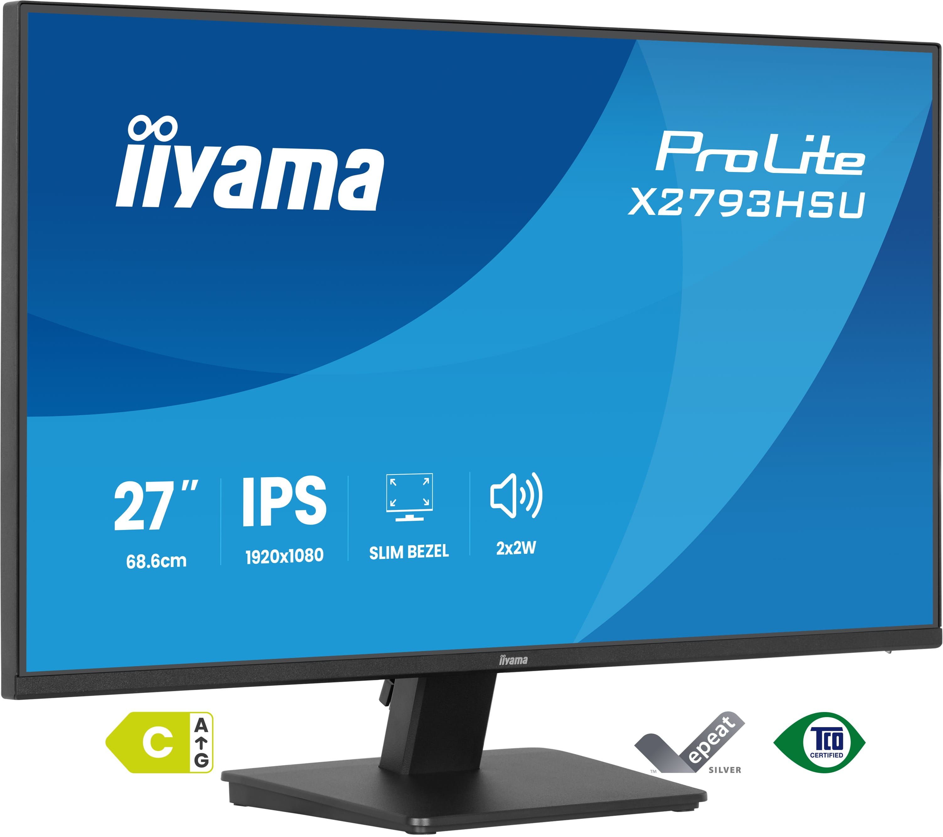 iiyama X2793HSU-B1-27, IPS, 1920x1080/120Hz, USB-hub, 1H1DP