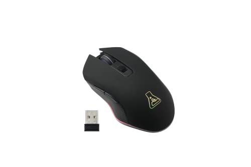 THE G-LAB The G Lab - Kult Helium draadloze gamingmuis, draadloos, oplaadbaar, 3200 dpi, gaming-muis, retroverlichting, 7 kleuren, draadloze gaming-muis, voor computer/Mac/PS5/Xbox