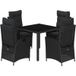 Maison Exclusive - Salon de jardin 5 pièces avec coussins, rotin synthétique noir