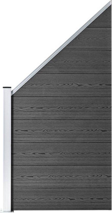 vidaXL Schuttingpaneel 95x(105-180) cm HKC zwart