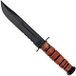 Ka-Bar USMC 1218 deels gekarteld, leer, lederen foedraal mes de survie