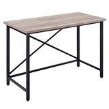 Henn&Hart Home Office, Ebony/Weathered Oak, 47" Wide