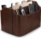 Merkloos Londo Leder Organisator en Afstandbediening Houder met Tablet Compartiment (Donkerbruin)
