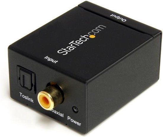 Startech SPDIF2AA - Audio Converter - Toslink to RCA - Black