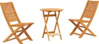 vidaXL Bistroset Pliable 3 pièces Marron Bois d'acacia massif