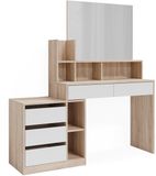 Vicco Anja Bureau – 139.8 x 40 cm met laden Wit/Sonoma
