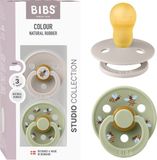 BIBS Colour Fopspeen - 18-48 mnd - 2-pack - Ronde - Mushroom/Sage