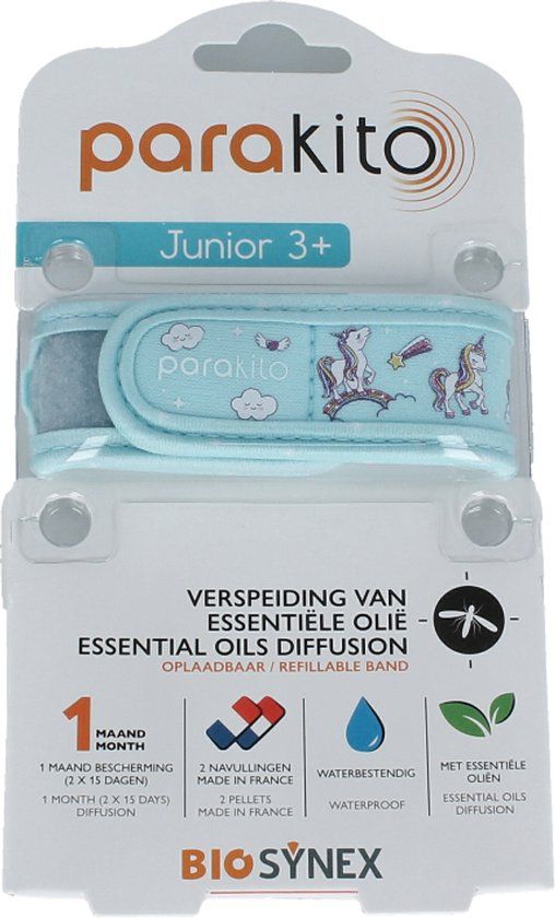 Parakito Anti-Muggen Armband Eenhoorn Junior 3+