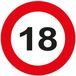 Funny Fashion Espa Nv Feestbordjes 18 jaar stopbord