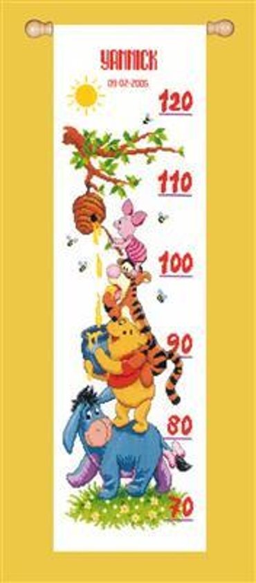 Vervaco borduurpakket PN0014848 winnie the pooh groeimeter/meetlat