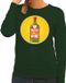 Bellatio Decorations Bol Foute kersttrui / sweater Merry Chrismas Wine groen voor dames - Kersttrui voor wijn liefhebber L