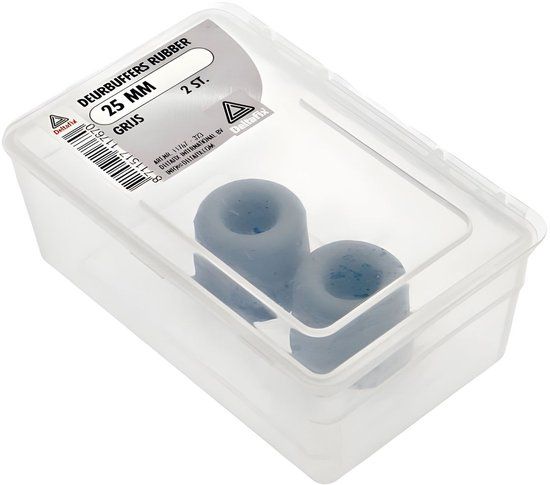 Deltafix Deurbuffer rubber 25mm grijs 2st