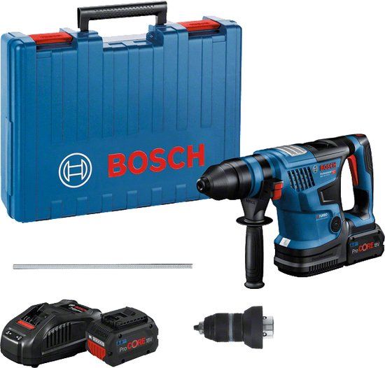 Bosch Professional GBH 18V-34 CF Accu boorhamer - BITURBO - Incl. 2x 8.0Ah accu's & lader - In koffer