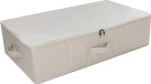 Marenix International Inc Boîte de rangement sous le lit, en lin, carton intérieur amovible, avec passe-câble, étanche à la poussière, beige
