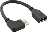InLine Premium DisplayPort adapter - 90° haaks naar links - versie 1.4 (5K/8K 60Hz) / zwart - 0,15 meter