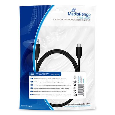 MediaRange MRCS182 USB-kabel - 1,8 m - Zwart