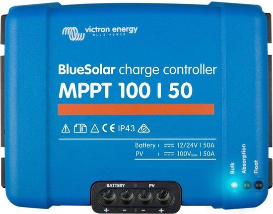 Victron BlueSolar MPPT 100/50 - Blue - 1.30 kg - 5 Year Warranty