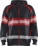 Blåkläder High-Vis Hooded Sweatshirt 3552-1158 Zwart/High Vis Rood XXXL