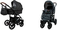 BabyLux Kinderwagen 2in1 OPTIMAL - BLACK FLEX BLACK FRAME