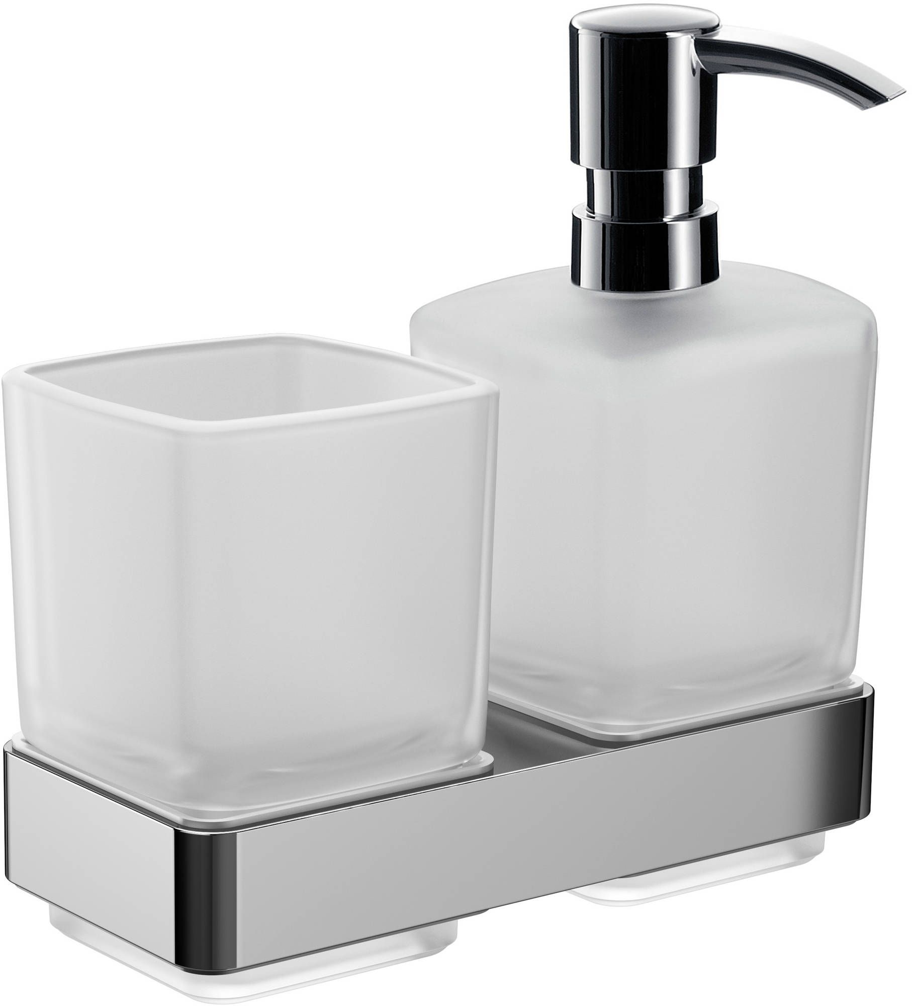 Emco Loft glashouder / zeepdispenser Chroom - Messing - 10x15x9cm