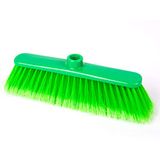 La Briantina Anita bezem voor binnen, voor alle vloeren in huis, met gevederde borstels, licht en veelzijdig, breedte 27 cm, kleur groen