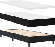 vidaXL Boxspring Bed met Hoofdeinde Zwart 80 x 200 cm Fluweel