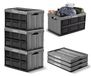 Stein Boîtes de rangement pliables, 62 litres, plastique, empilable, 3 pièces