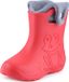 Ladeheid LA-CA-FrogButton Bottes de pluie enfant - Caoutchouc - avec chausson intérieur – EVA - Chausson intérieur lavable – Corail/Gris - 32/33