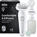 Braun Silk·épil 9 SkinSpa - Wet & Dry Epilator - 9-080 - Inclusief Exfoliatieborstel - Massagepad - Scheerkop en Trimkam - Zilver
