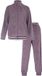 Irresistible Dames Huispak - Lange Mouwen - Velours - Lila - Maat L