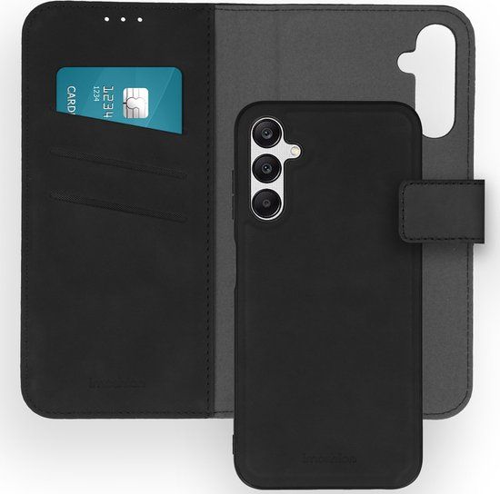 iMoshion Hoesje Samsung Galaxy A25 - Book Case - Zwart - Met Pasjeshouder