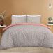 Sleepdown Ditsy Bloemen Multi Oranje Wit Reverse Zachte Gemakkelijk Onderhoud Dekbedovertrek Quilt Beddengoed Set Kussensloop met Stropdassen - Eenpersoons (135 cm x 200 cm)
