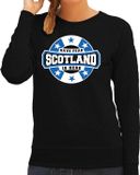 Bellatio Decorations Have fear Scotland is here sweater met sterren embleem in de kleuren van de Schotse vlag - zwart - dames - Schotland supporter / Schots elftal fan trui / EK / WK / kleding XXL
