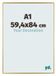 yd. - Cadre photo A1 59,4x84 cm - Plastique - Or - Evry